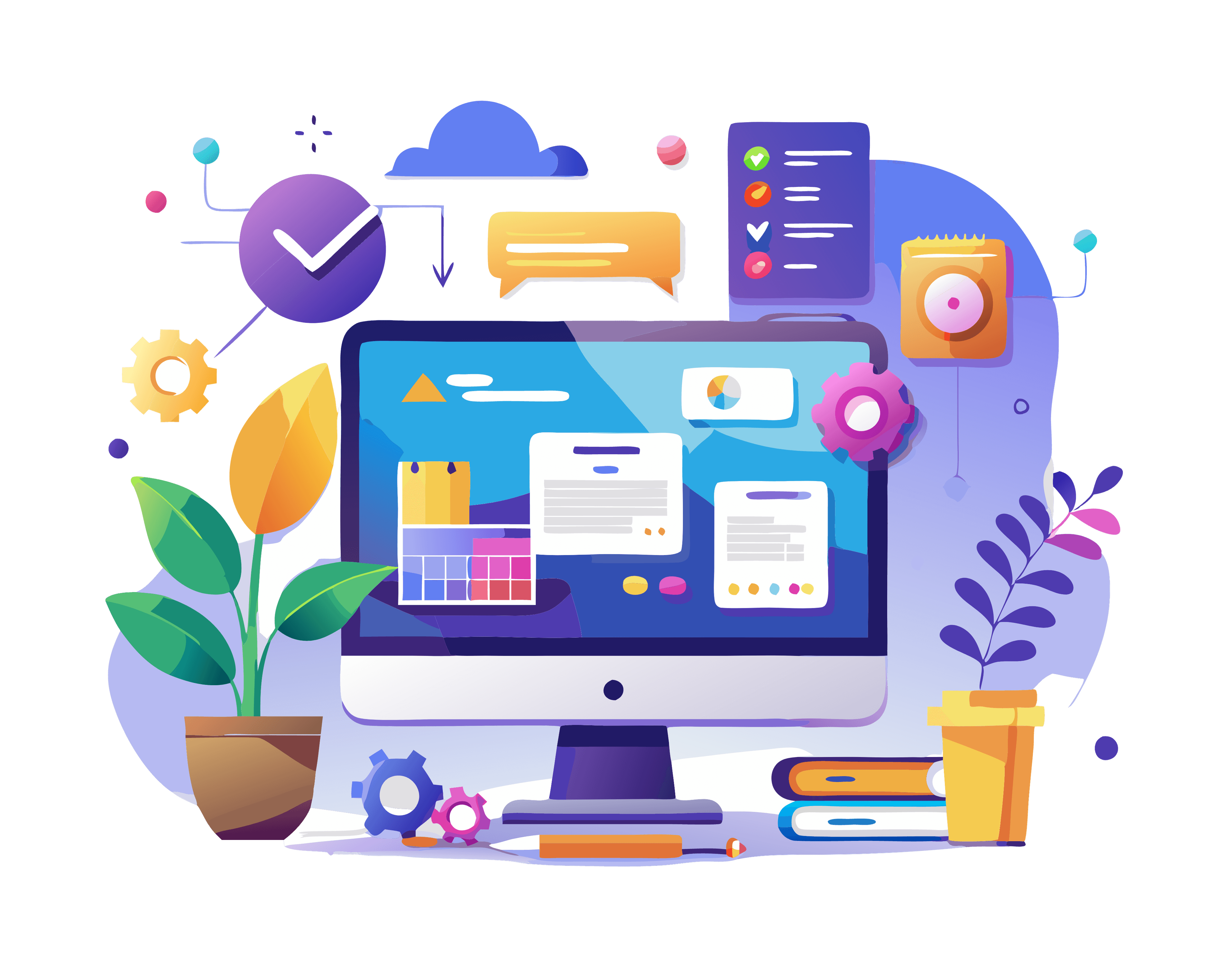 Illustration BenDev : sites web, intégrations et applications